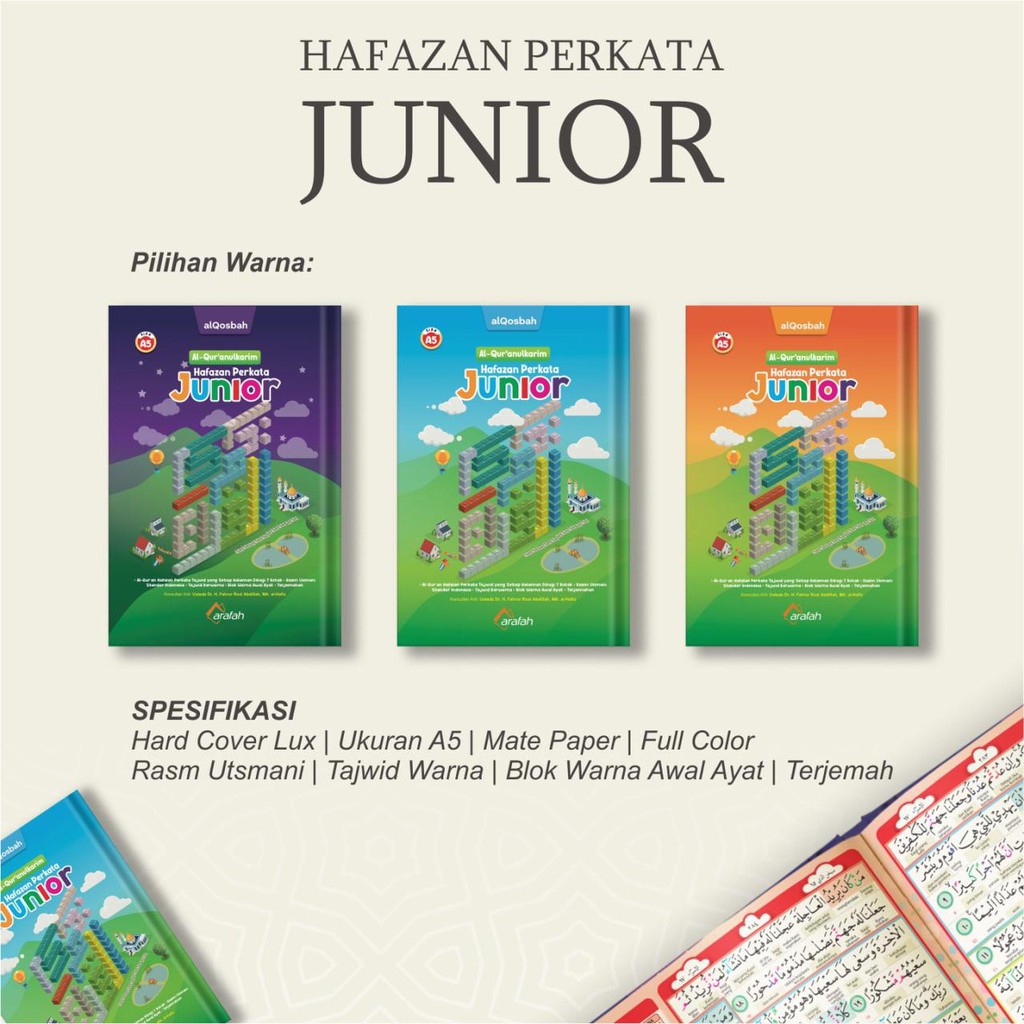 Alquran Hafalan Terjemah Hafazan Perkata Junior (Paket)
