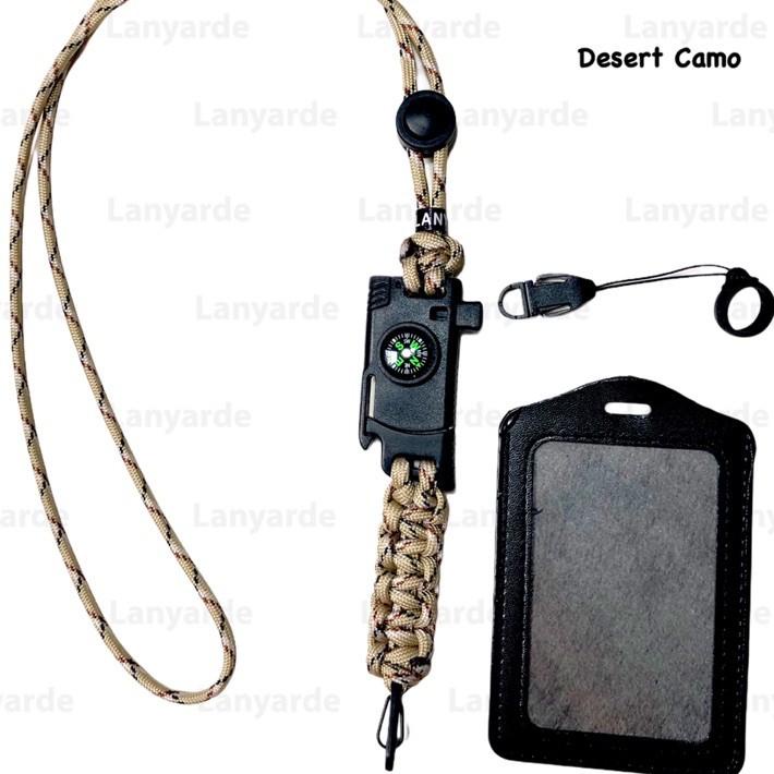 

Paling Dicari!! LR091 (4261) Lanyard Survival Name Tag ID Card Holder Tali Leher Tempat Kartu Tali P