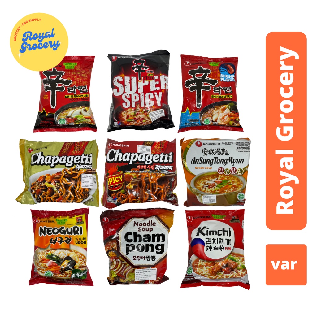 

Nongshim Shin Ramyun Kimchi Chapagetti Neoguri Ramen Korean Ramyeon Halal