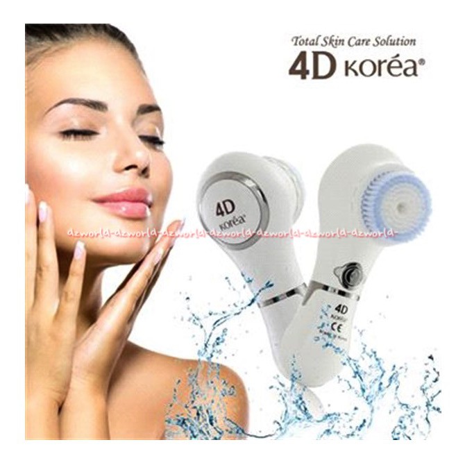 Total Skin Care Solution 4D Face Cleansing Brush Pemijat Pemijat Wajah Getar Perawatan Kulit