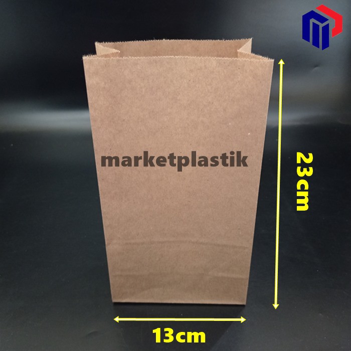 

Paper Bag Coklat/Kantong Makanan/Kertas Roti/Kantong Kertas Isi 100