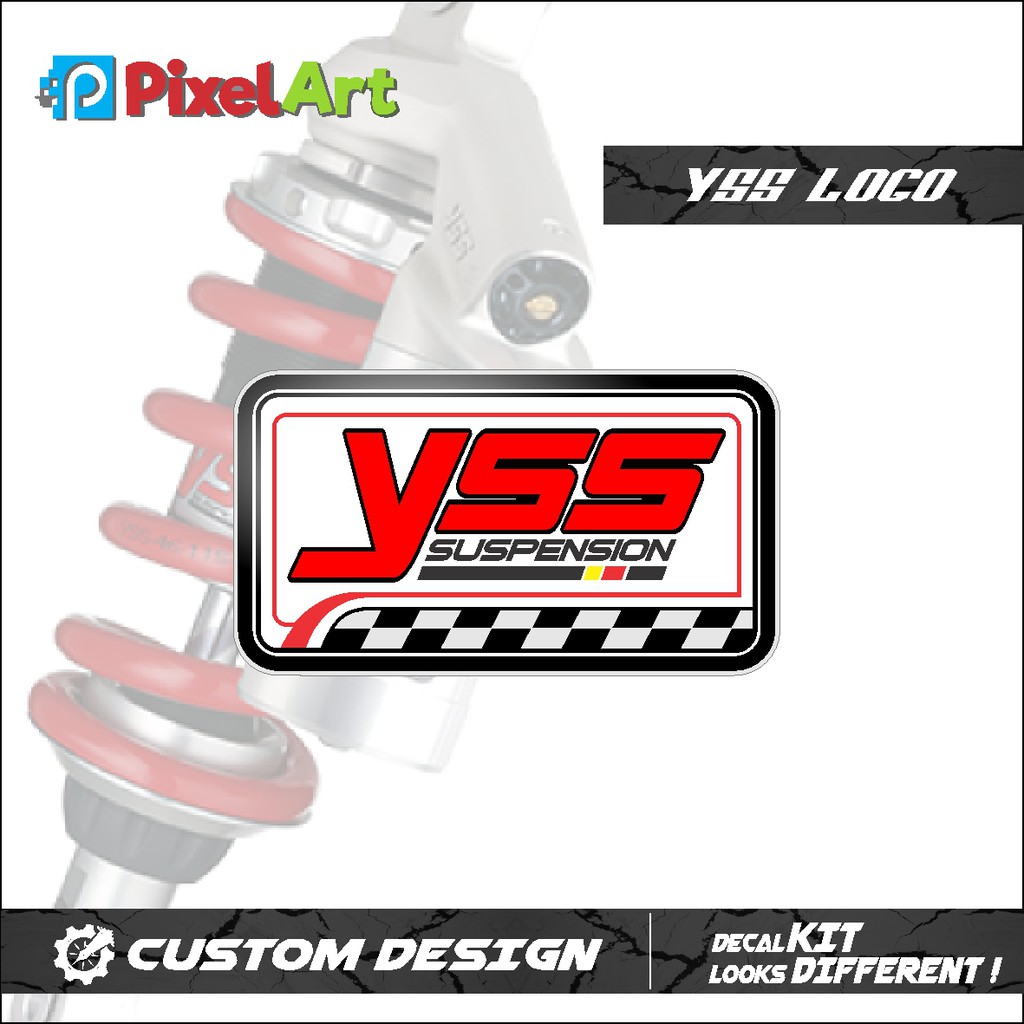 

STIKER LOGO YSS STICKER PRINT AND CUT TAHAN PANAS LEM KUAT TAHAN BERTAHUN TAHUN