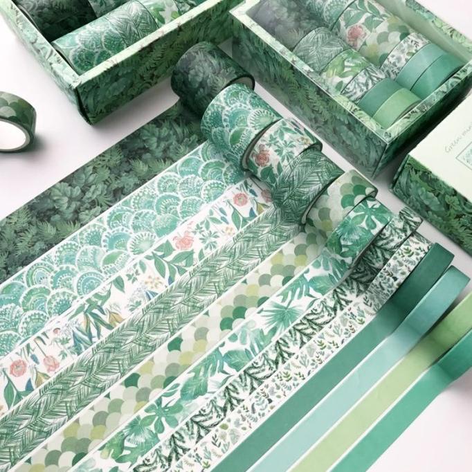 

12pc/set Vintage Retro Washi Tape Masking Tape Selotip Kertas Jepang CUCI GUDANG