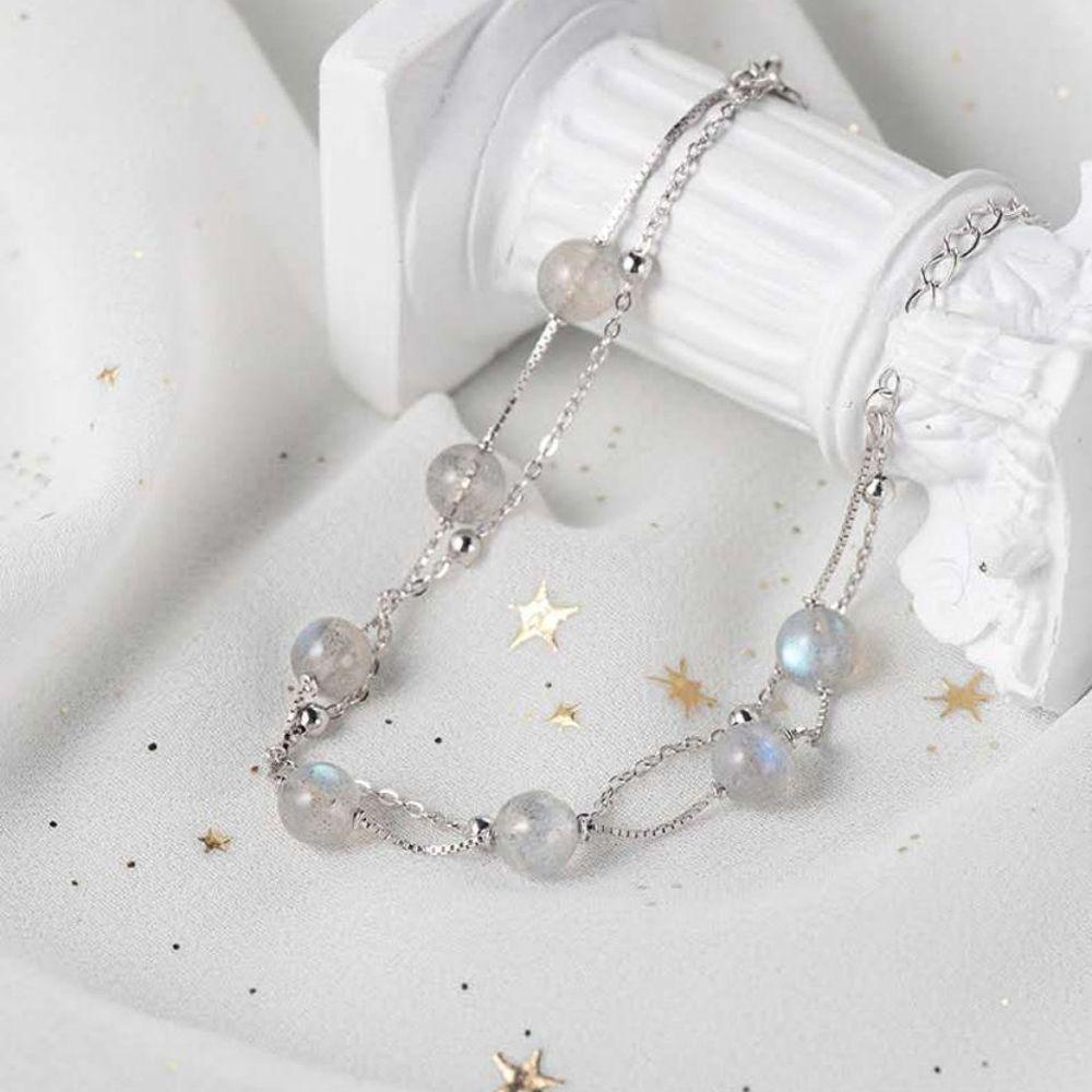 NEEDWAY Wanita Gelang Lucu Peri Perhiasan Hadiah Penyembuhan Tembaga Dekorasi Moonstone Tangan Rings