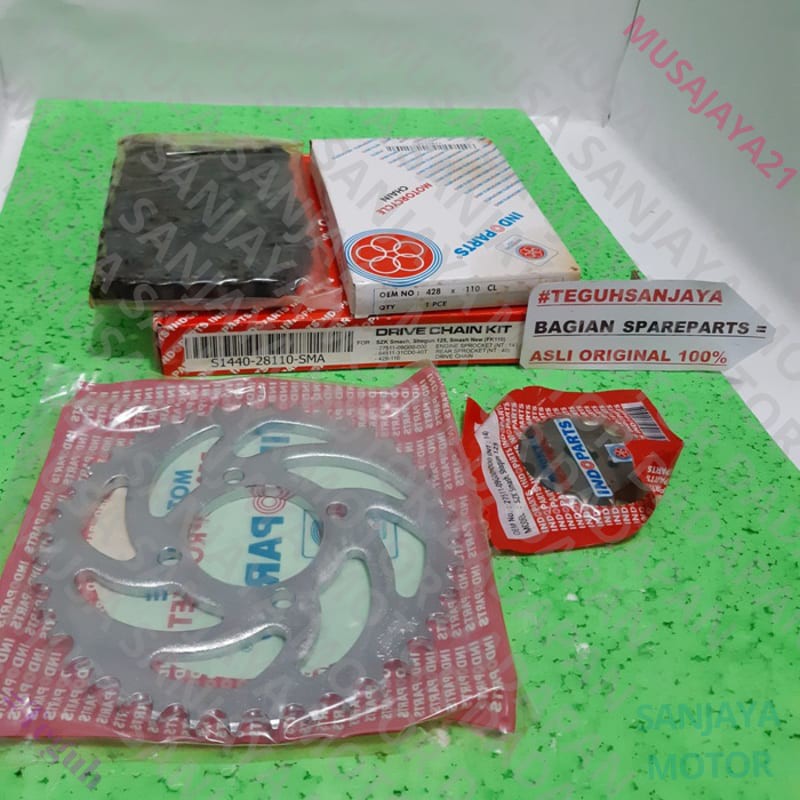 (100% BAGUS ) Gir Set / Gear set Smash Shogun 125 Smash New Gear 40T Asli INDOPARTS Mantap Boss