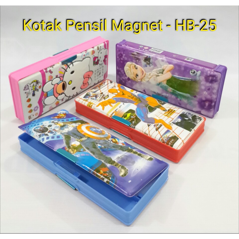 Tempat Pensil 2 Magnet HB 25  Kotak/Tempat  Pensil termurah Souvenir Stationery