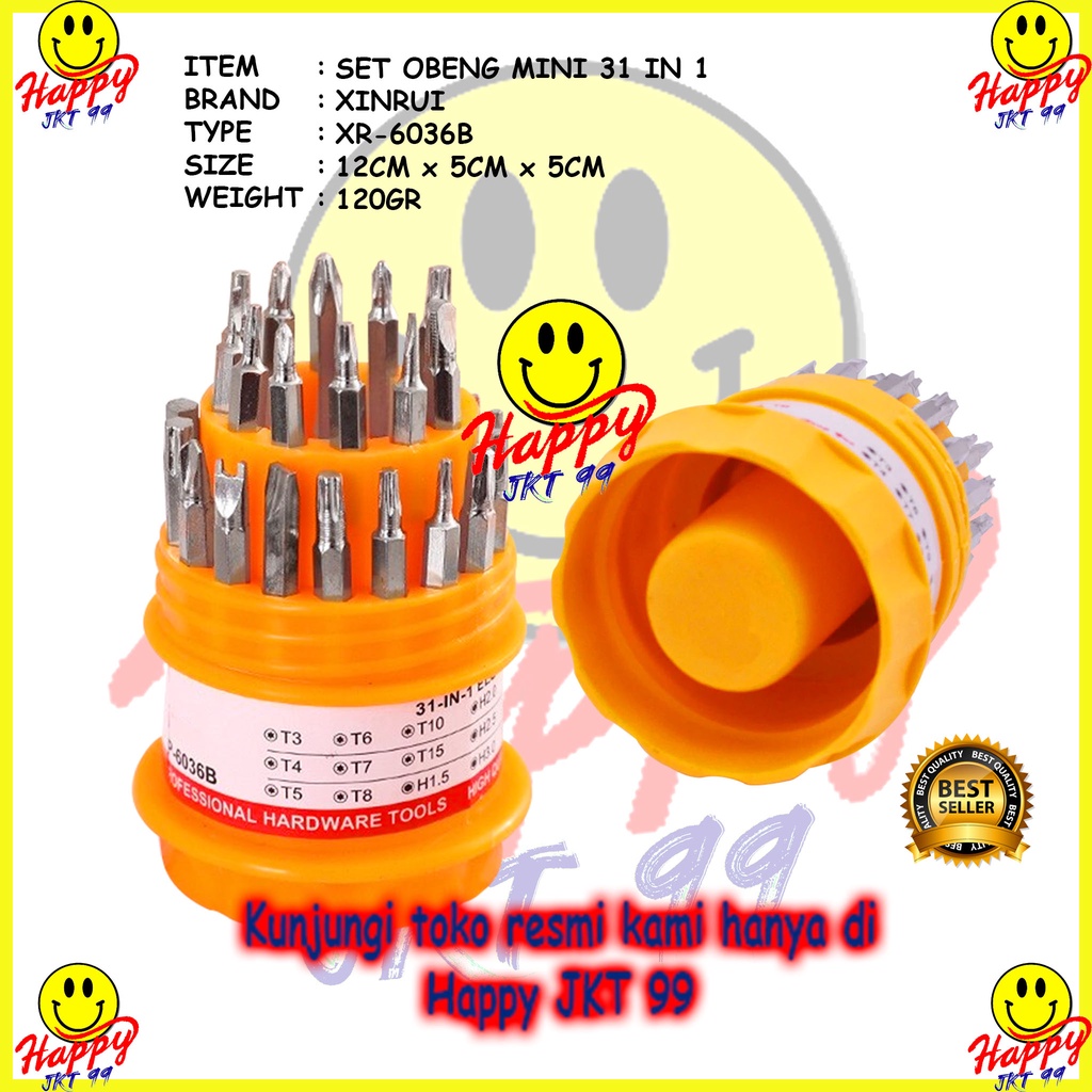 [ HAPPY JKT 99 ] OBENG SET 31IN1 SCREWDRIVER OBENG SET 31 IN 1 SCREW DRIVER MULTIFUNGSI