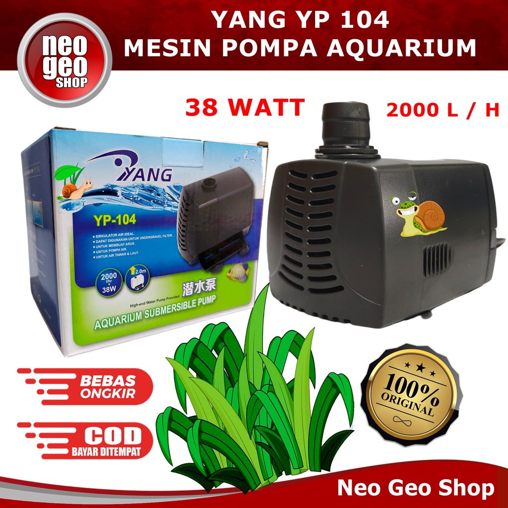 YANG YP 104 YP104 YP-104 Pompa Air Celup Pompa Kolam Aquarium