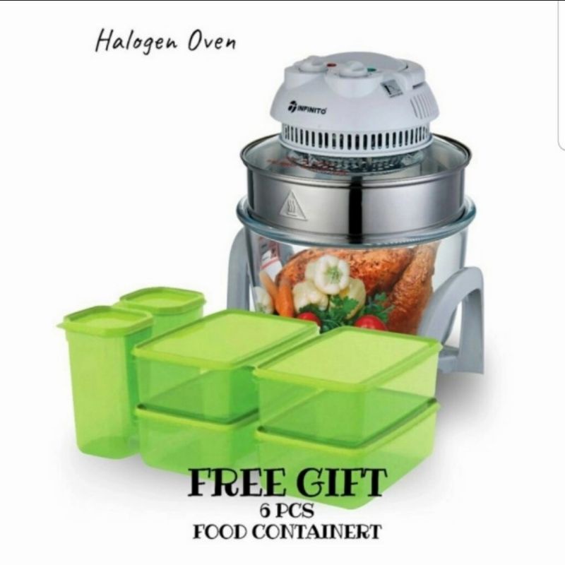 INFINITO Halogen Oven Air Fryer Oven Halogen 8 in 1 EHO-777