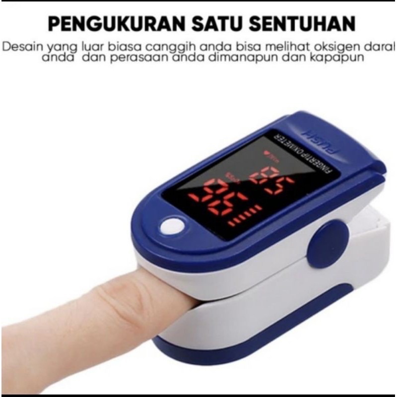 Fingertip Pulse Oximeter / Oxymeter Pengukur darah SP02 LCD Full Colour LK88