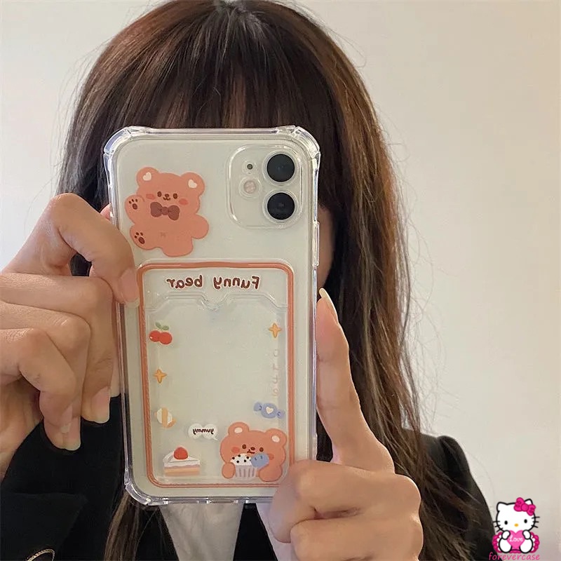 Soft Case Transparan Dompet Kartu Motif Kelinci Beruang Untuk Vivo Y20i Y12s Y11 Y21 Y12i Y12 Y20 Y12A Y20s Y33S Y21S Y33T Y15 Y17 Y20s Y20 Y21G Y30 Y20s Y20s Y21S Y20s Y21G Y20s Y21A Y21G