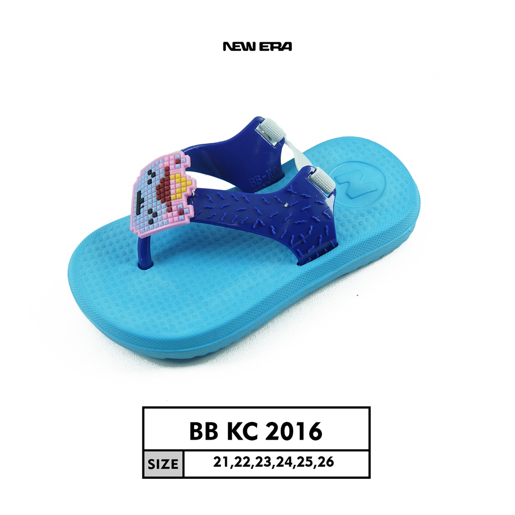 gos NEW ERA BB CNC 2016 Sandal anak Sandal Tali Karet Belakang Original