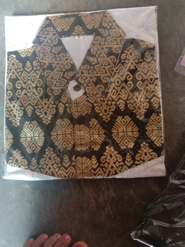 Bswart Batik Hrb026 Kenongo Hem Pendek Padi Pekalongan M L Xl Batik Pria Murah Modern Grosir