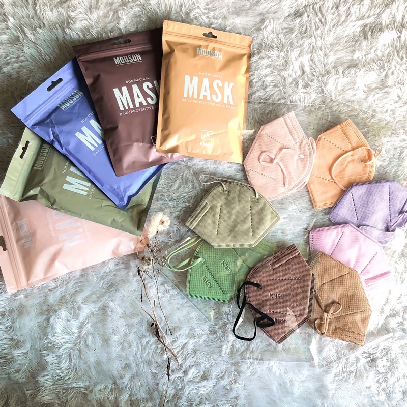 MASKER KN95 5ply MOUSON NUDE PINK PURPLE