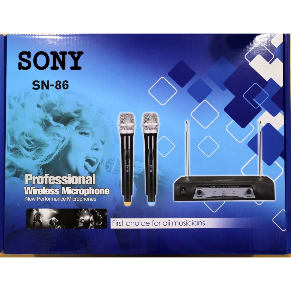 Mic Wireless SONY SN 86 Microphone Mik / Mikropon Double