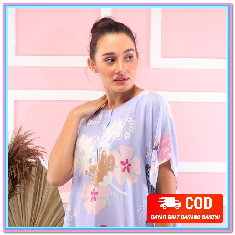 Daster Bali Kekinian Wanita Bali Jumbo Hamil Viral Curve Murah Ce VC549 Homewear Oriana Daster Busui