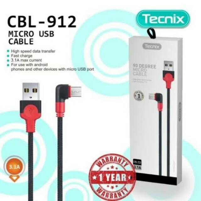 KABEL DATA MICRO USB TECNIX CBL-192 CABLE GAMING FASH CHARGING