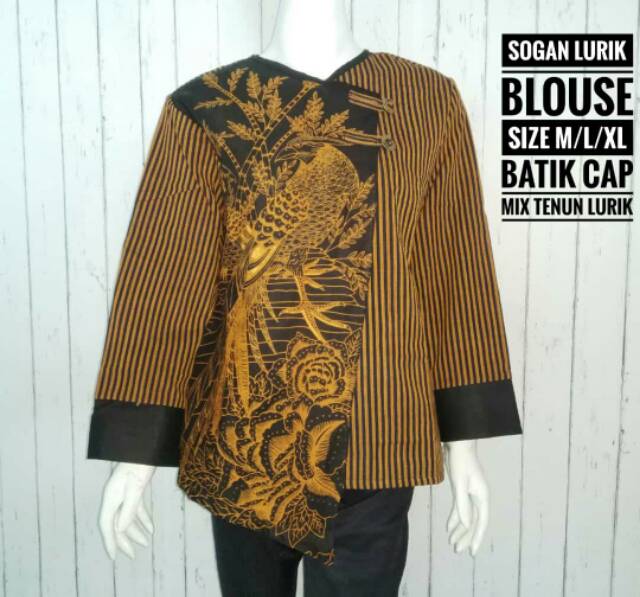 NIKITA BLOUSE BATIK KOMBINASI LURIK