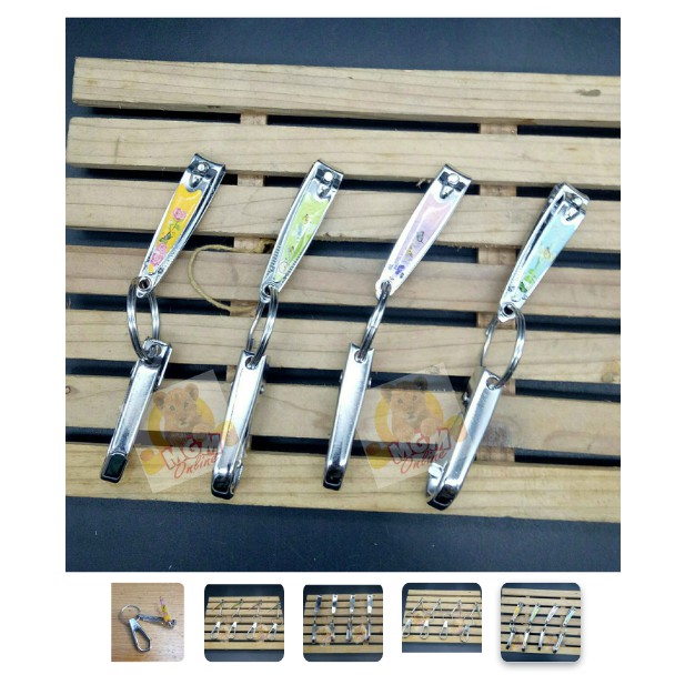 Gantungan Kunci Motif Gunting Kuku Silver kecil - Nail Clippers 2680