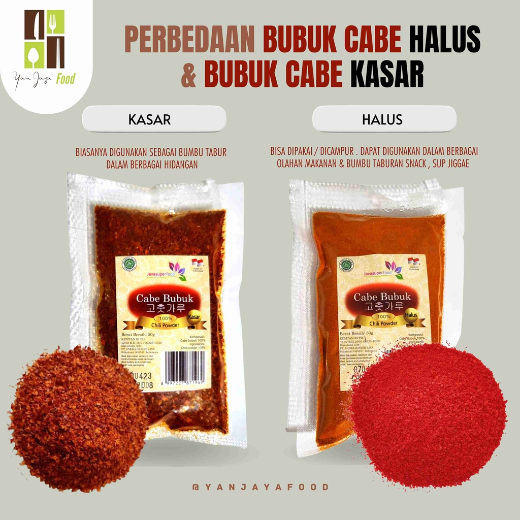 BUBUK CABE KASAR / CHILI POWDER KOREA 50g KEMASAN PLASTIK
