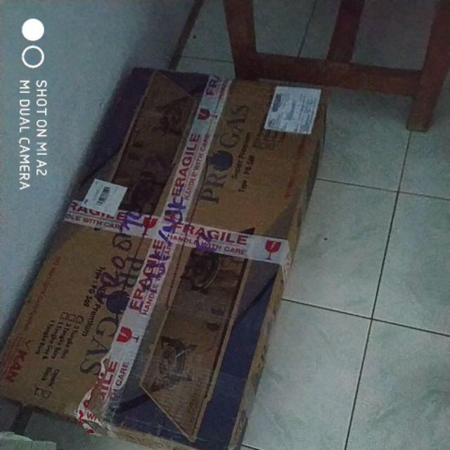 Kompor Tanam Kaca Gas Tanam Duduk Progas Hitam Tempered Glass 2 Tungku Super Irit Api Biru