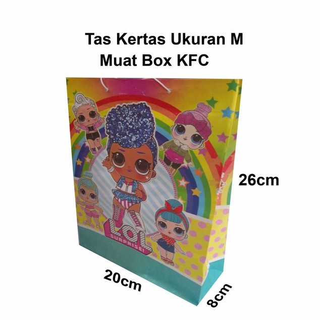 

(1PCS) Tas kertas KECIL snack ultah / Paperbag Snack Ultah / Kantong Ultah KECIL 20x26x8CM