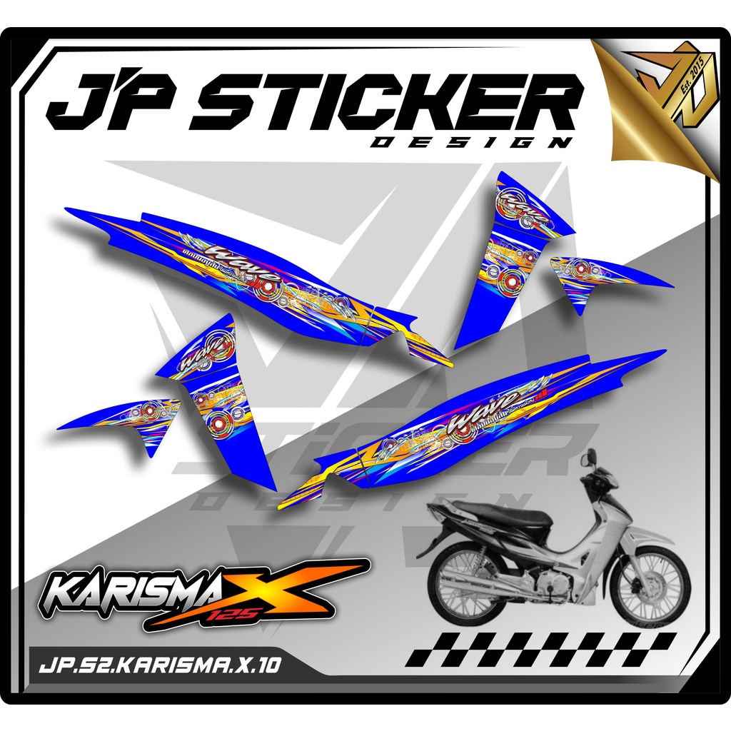 Sticker Striping Karisma - Sticker Motor Honda KARISMA X List Variasi Hologram (JP.S2) 010