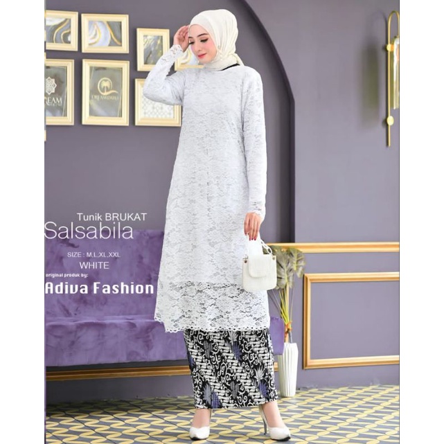 tunik brokat pesta/kebaya tunik brokat/kebaya tunik mewah