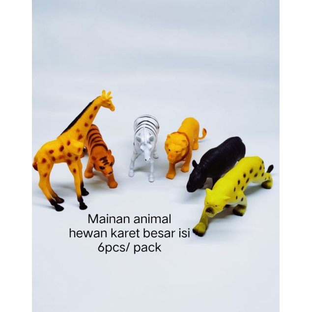 Mainan Hewan animal wild besar / satu set mainan animal isi 6pcs