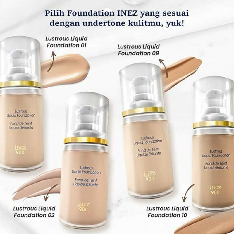 INEZ Lustrous Liquid Foundation 30 ML - 100% Original