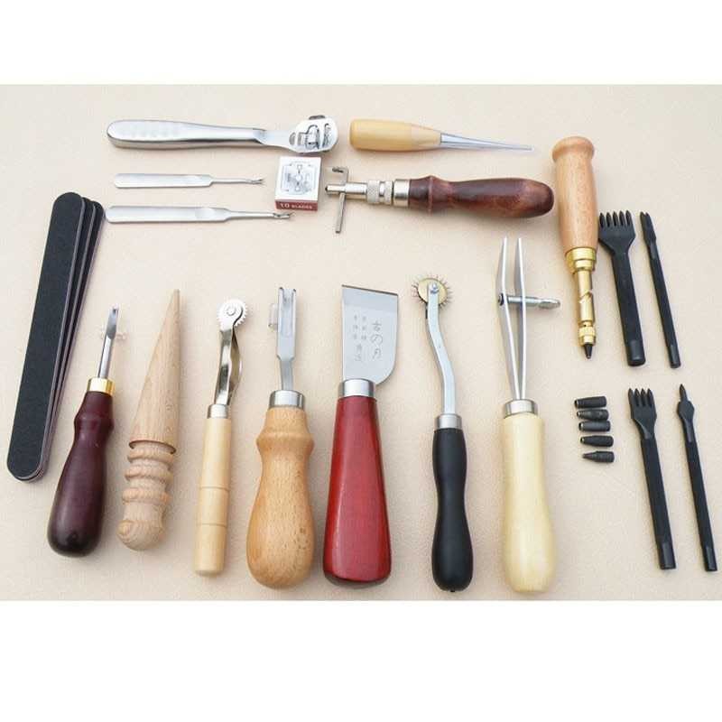 Alat Pengrajin Peralatan Seni DIY Kulit 18in1 Leather Craft Stitching Tool Set WA134