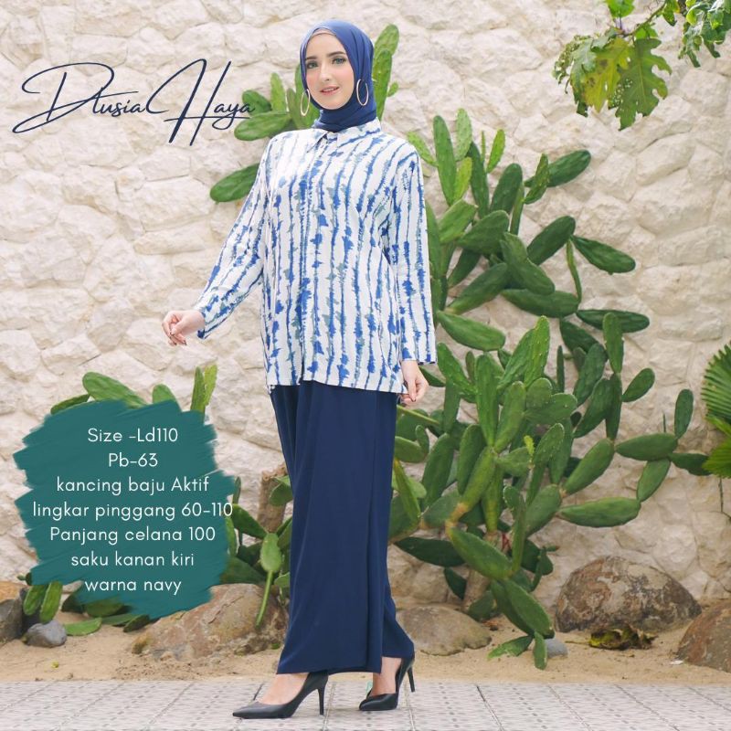 Daster arab DLUSIA HAYA One Set Kulot Rayon super