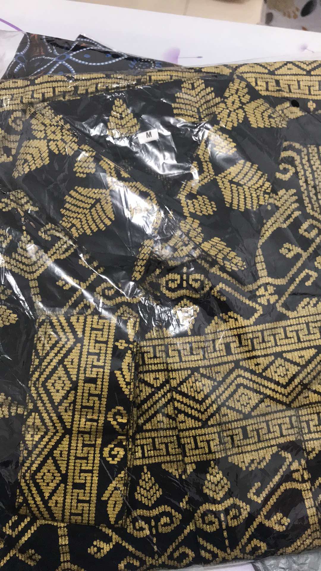 Ruzza Kemeja Batik Pria Lengan Panjang Motif Sogan Songket Size M L Xl