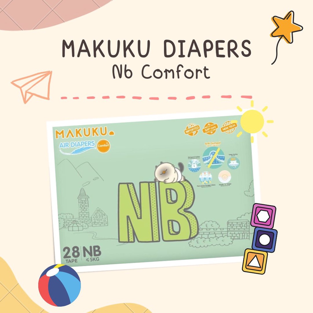 Makuku Air Diapers Comfort - Tape/Celana Popok Bayi Perekat