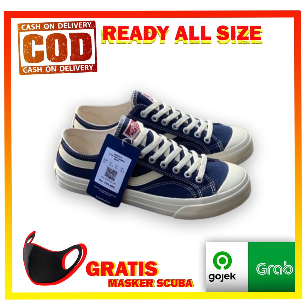 Sepatu VENTELA PUBLIC LOW NAVY Original - Sneaker Pria / Wanita Ventella Biru Keren