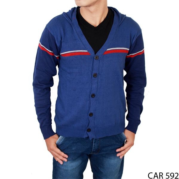 Cardigan Rajut Lengan Panjang Rajut Navy – CAR 592