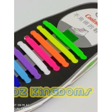 ⅎ Premium Silicone Shoelaces / Tali Sepatu Silikon Karet ➯