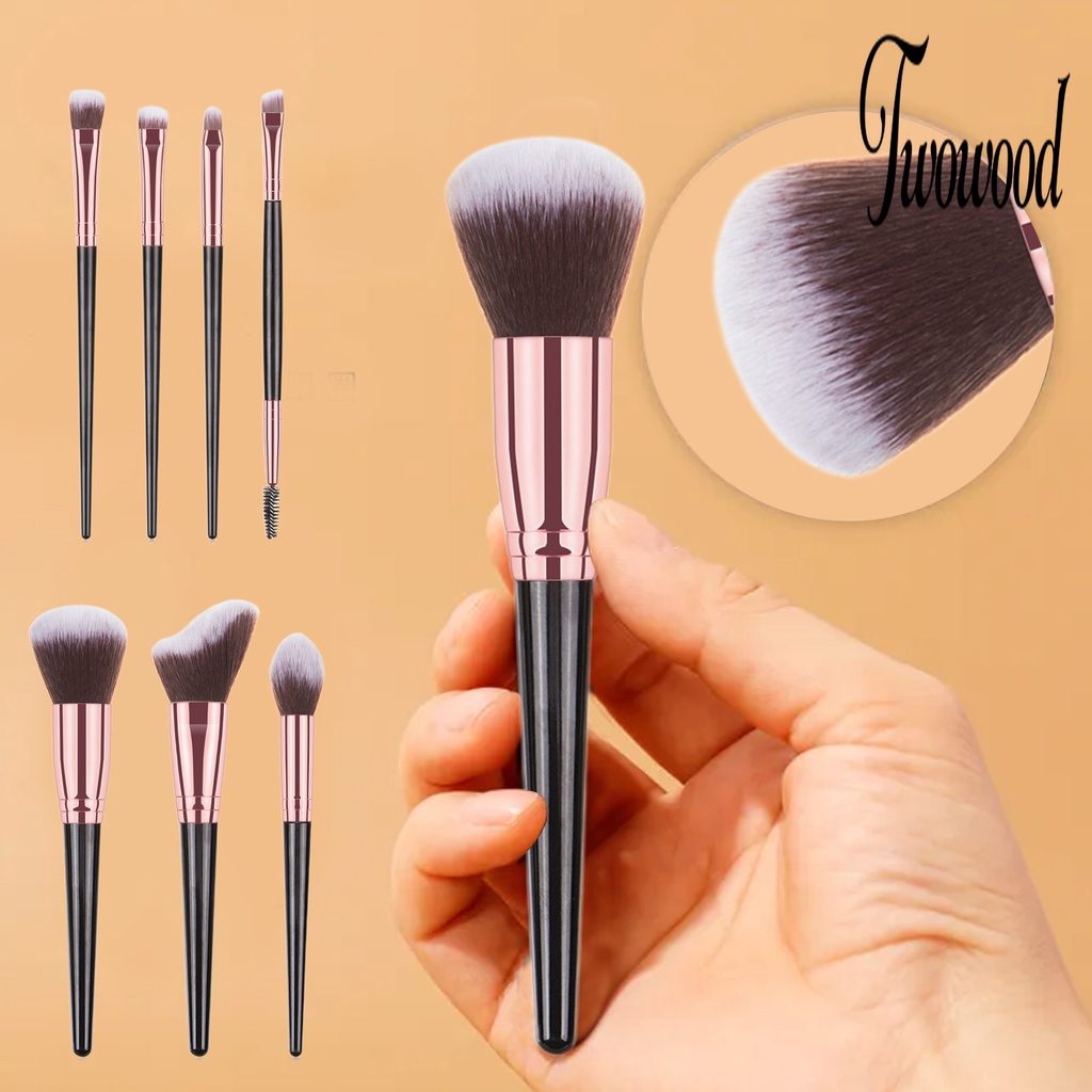 1 Set Brush Makeup Bulu Ringan Mudah Dibersihkan Untuk Wanita