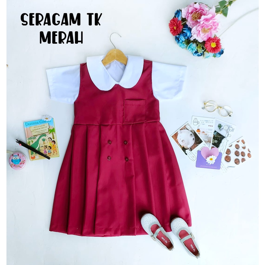 SERAGAM TK / SERAGAM ANAK TK / SERAGAM SEKOLAH ANAK PEREMPUAN / BAJU SEKOLAH / SERAGAM SEKOLAH