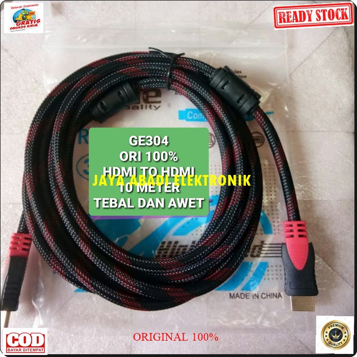 G304 Kabel hdmi 10 meter cable tv televisi monitor cpu komputer led cable high speed hdtv full hd hd universal multi Ps playstation panjang G304  HDMI HDMI Panjang kabel 10 meter  BISA SEGALA JENIS TV ATAU MONITOR  KUAT DAN TAHAN LAMA  BERKUALITAS TIN