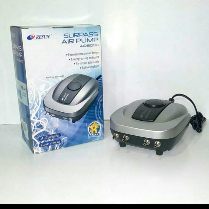 RESUN AIR 8000 POMPA UDARA 4 LUBANG AIRPUMP / AIRATOR SILENT