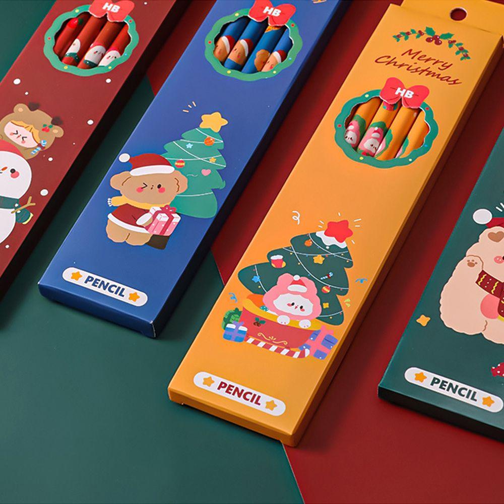 Pensil Nanas Tulisan Kawaii Lucu HB Christmas Series