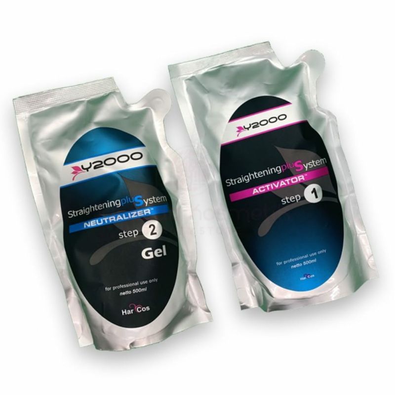 Y2000 STEP 1 (500 mL) &amp; STEP 2 (500 mL) Hair Straightening Obat Rebonding Smoothing Pelurus Rambut