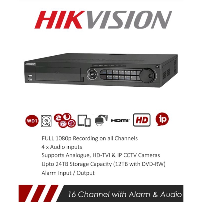 DS-7316HQHI-K4 - HIKVISION TURBO HD DVR