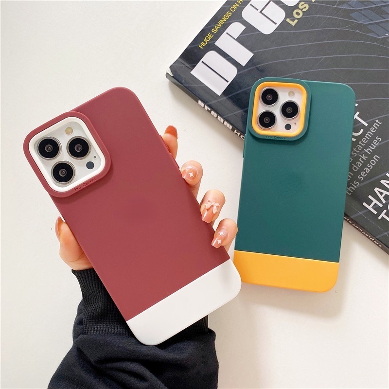 Casing soft case iPhone 1112 13 Pro MAX X XS MAX XR shockproof Desain Unik Warna Campur