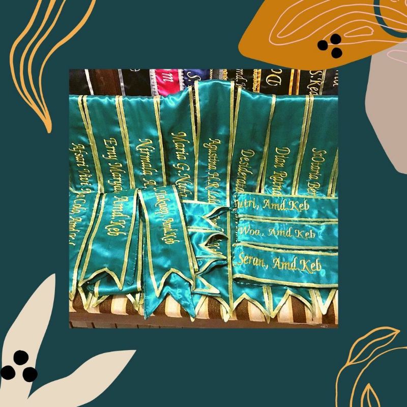 Grosir Selempang Satin Bordir Premium