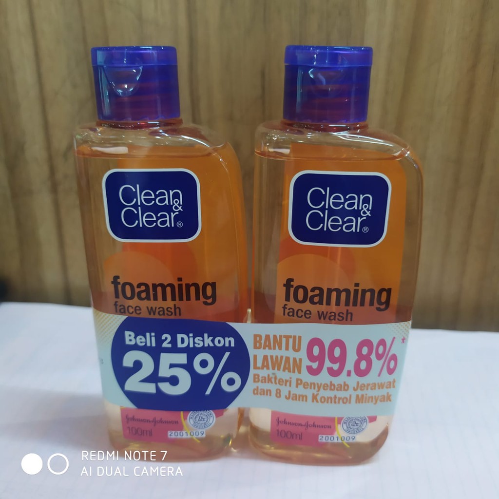 TWIN PACK clean &amp; clear face wash 2x100ml