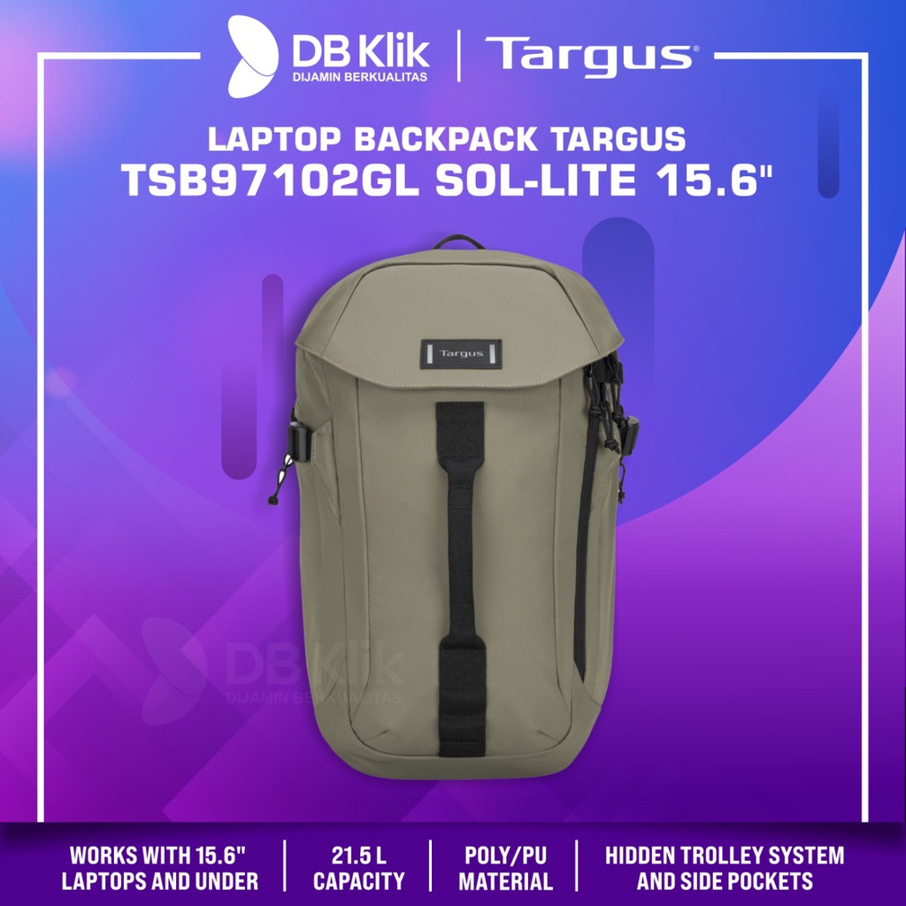 Laptop Backpack TARGUS TSB97102GL SOL-LITE 15.6&quot; Olive Green