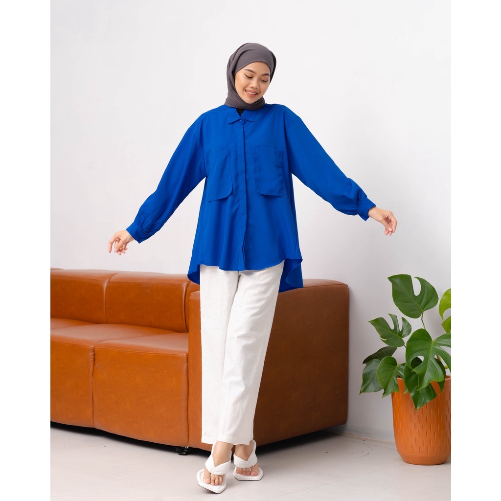 KEMEJA POLOS MOMO LONG SHIRT PREMIUM SHIRT B425 CO