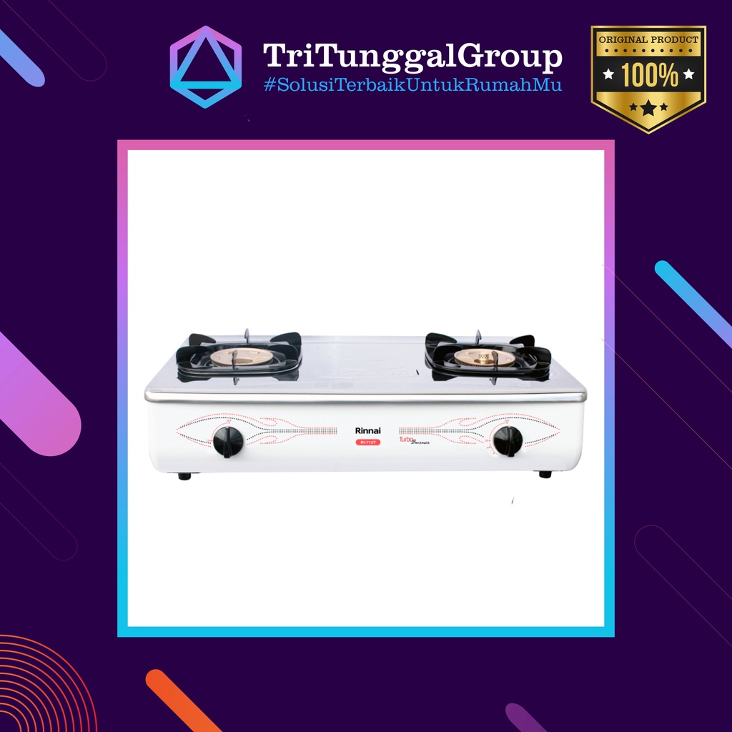 Jual Kompor Gas Rinnai Ri 712 T Ri 712t Ri 712t 2 Tungku Garansi Resmi Indonesia Shopee Indonesia